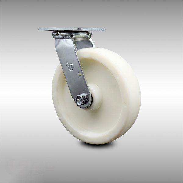 Service Caster 8 Inch Stainless Steel Nylon Wheel Swivel Caster with Ball Bearing SCC SCC-SS30S820-NYB - main
